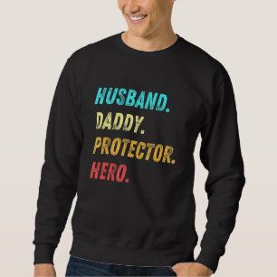 Moletom Mens Husband Protetor Pai Herói Pais Veteranos