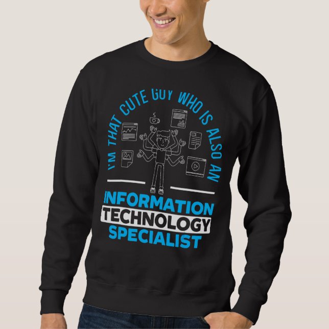 Moletom Mens Information Technology Specialist Computer Jo (Frente)