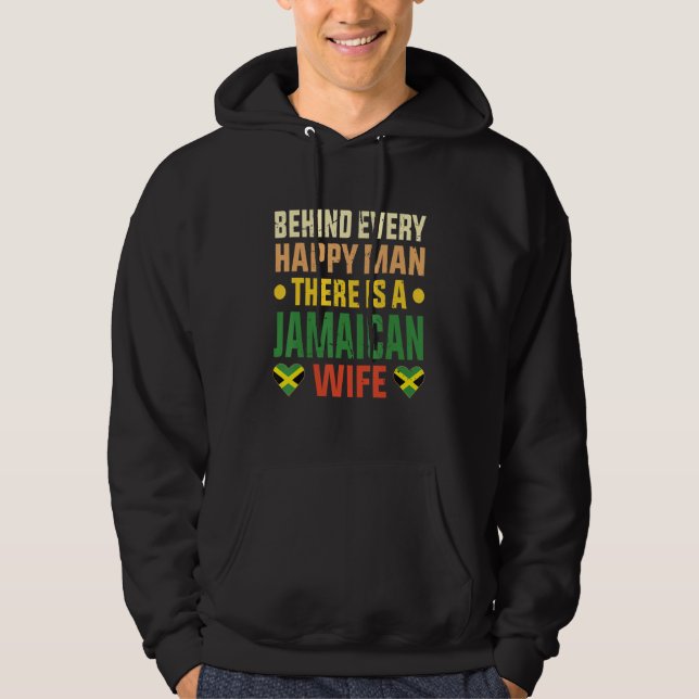 Moletom Mens Jamaican wife Husband Man Jamaica flag Marrie (Frente)