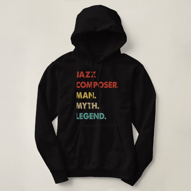 Moletom Mens Jazz Composer Man Myth Legend (Frente do Design)