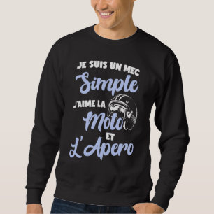 Moletom Mens Je Suis Un Mec Simple I Love Moto Et L'aero