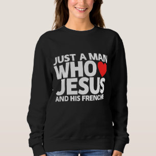 Moletom Mens Man Jesus Cristo Cachorro Francês Pet Adora P