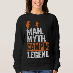 Moletom Mens Man Myth Acampando Lenda Diversão do Urso Pia