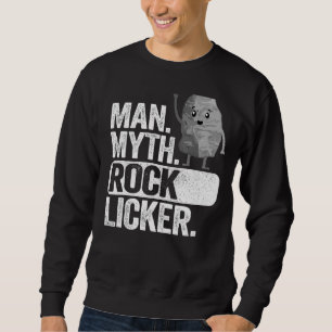 Moletom Mens Man Myth Rock Licker Pai Vovô Piada Geologia