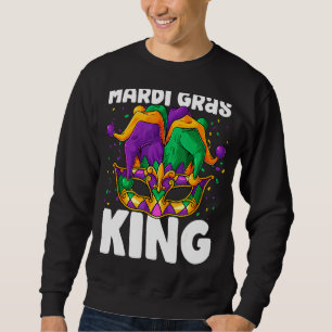 Moletom Mens Mardi Gras King Carnival Partido F