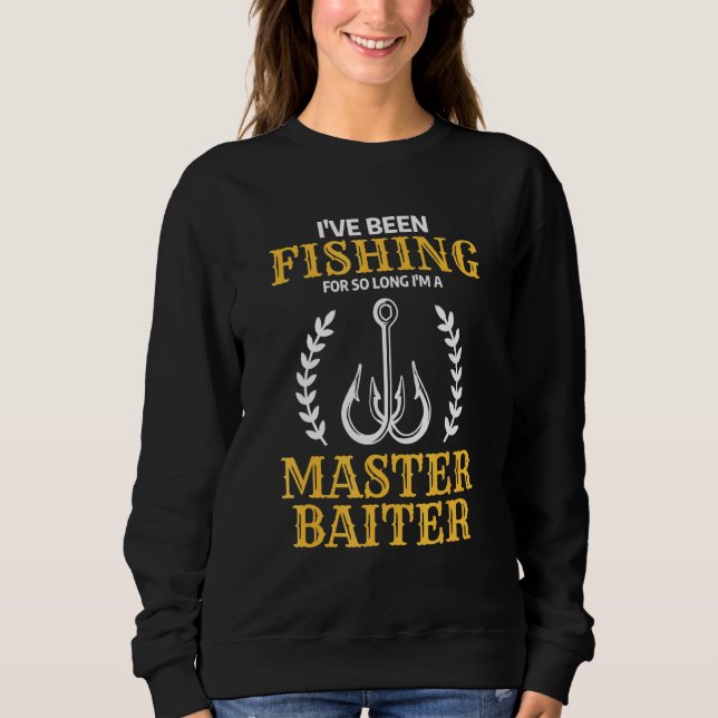 Moletom Mens Master Baiter Fish Quote De Pesca Para Um Pei (Frente)