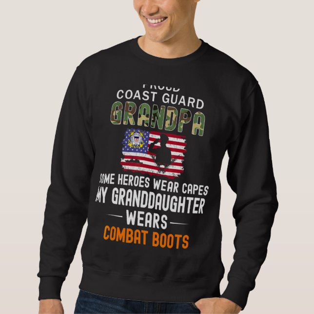 Moletom Mens Minha Neta Veste Combate Botas Orgulhosas (Frente)