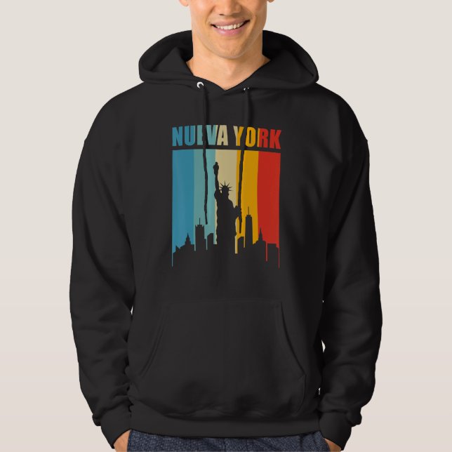 Moletom Mens Nueva York Estilo Retro Estilo Vinta (Frente)
