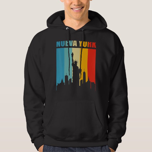 Moletom Mens Nueva York Estilo Retro Estilo Vinta (Frente)