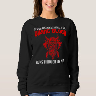 Moletom Mens nunca me subestimaram vivendo sangue vikings
