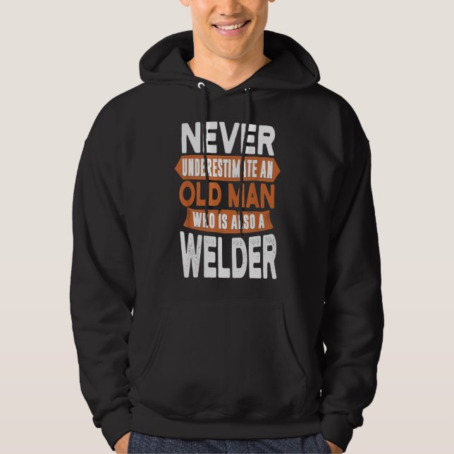Moletom Mens Nunca Subestimam Um Velho Que Também É Um (Frente)