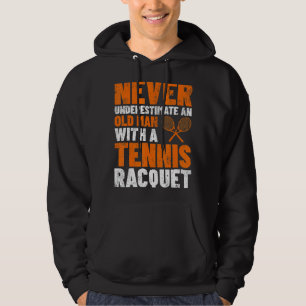 Moletom Mens Nunca Subestimam Uma Raqueta Tênis De Homem V
