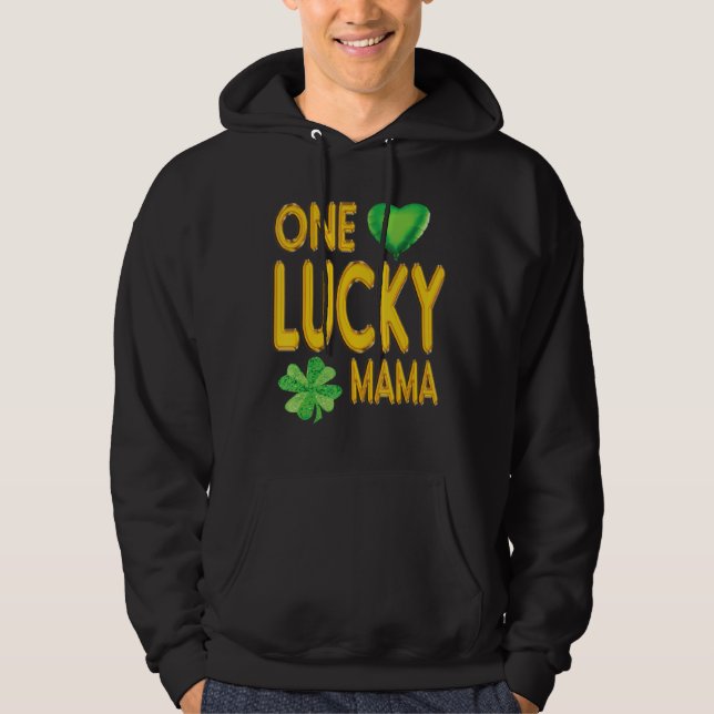 Moletom Mens One Lucky Mama Irish Rainbow Tee Leopard Patr (Frente)