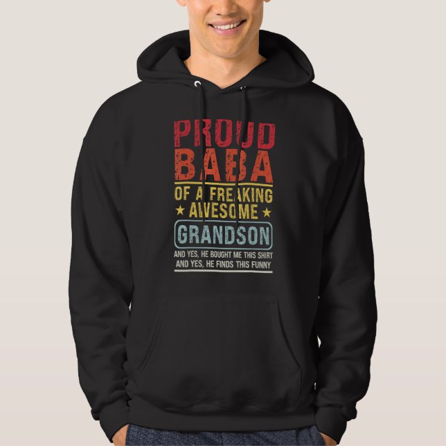 Moletom Mens Orgulhosos Baba De Um Avô Baba (Frente)