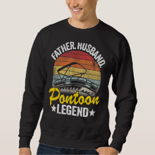 Moletom Mens Padre Husband Pontoon Legend Boat Pai Ponto