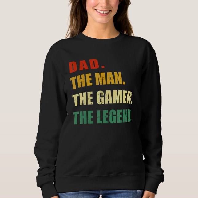 Moletom Mens Pai O Homem O Jogador Os Videos games Da Lend (Frente)