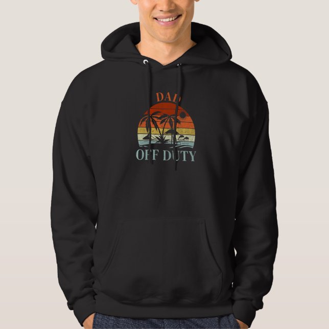 Moletom Mens Palm Tree Beach Sunset Retro Pai Summer Vacat (Frente)