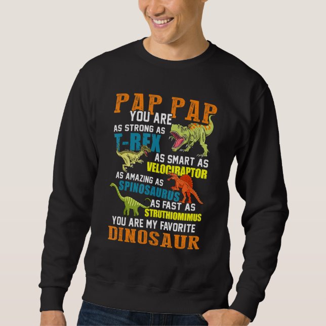 Moletom Mens Pap Papsaurus T Rex Dinossaur Pap Pap Surus F (Frente)