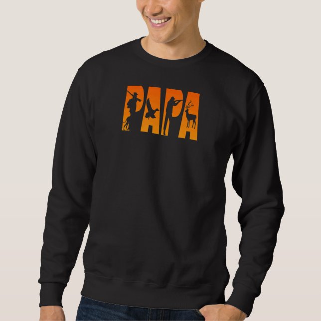 Moletom Mens Papa Hunt Dia de os pais Hunter (Frente)