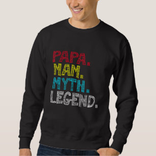 Moletom Mens Papa Man Mito Legenda Padre Vintage Para Home