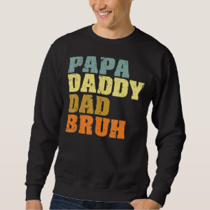 Moletom Mens Papa Pai Bruh Dia de os pais Vintage Ret