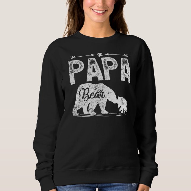 Moletom Mens Papá Urso Animais Correspondendo Papá Urso Pa (Frente)