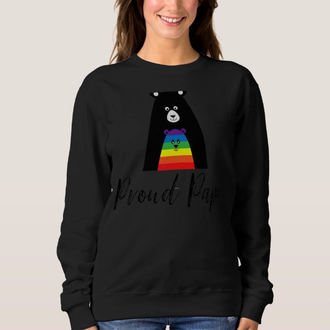 Moletom Mens Papa Urso Lgbt Pride Gay Arco-Íris Ortod Papa (Frente)