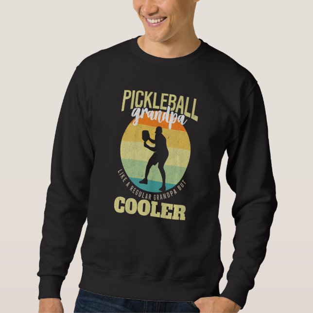 Moletom Mens Pickle Ball Grandfather Paddleball Player Pic (Frente)