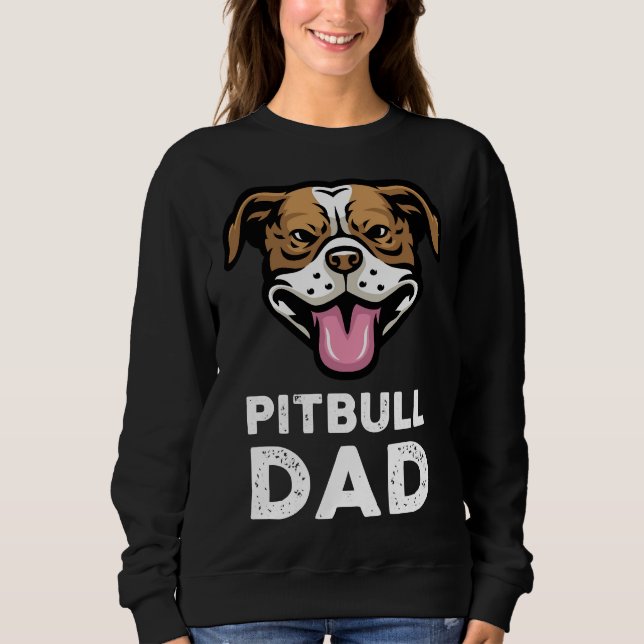 Moletom Mens Pitbull Pai Pittie Pitty Pet Funny Dog Propri (Frente)