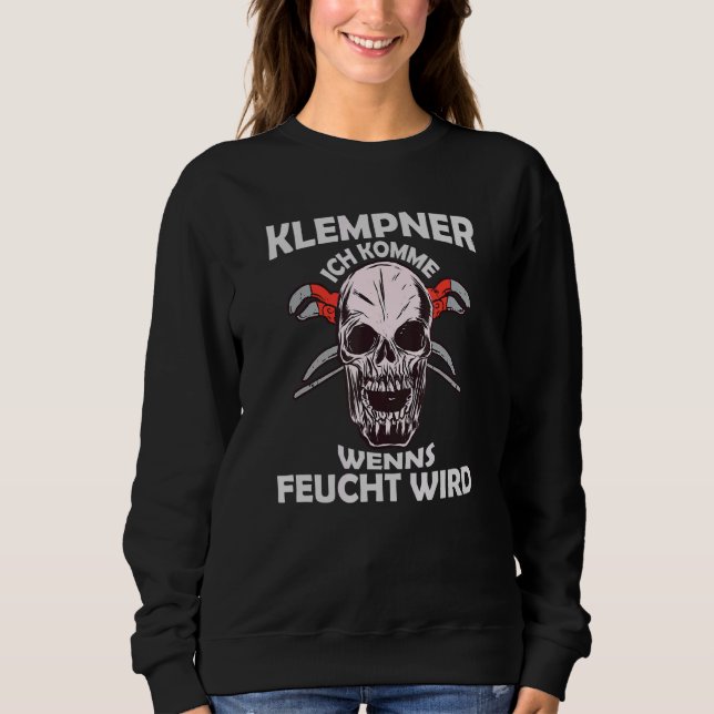 Moletom Mens Plumber Ich Komme Wenns Moist Wird Installer (Frente)