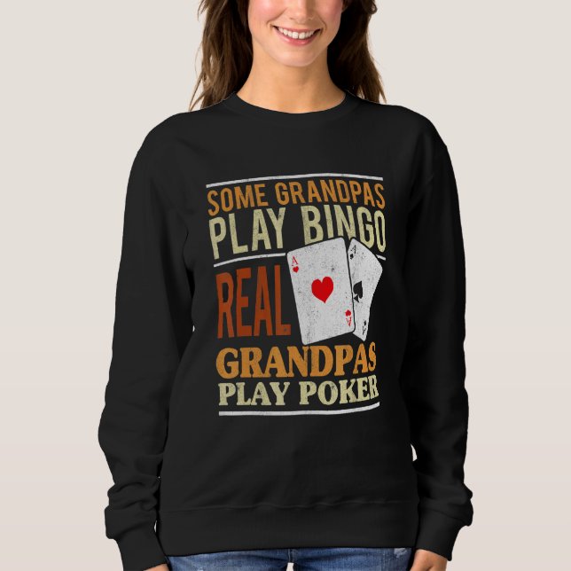 Moletom Mens Poker Texas Holdem Real Grandpas Jogam Poker  (Frente)