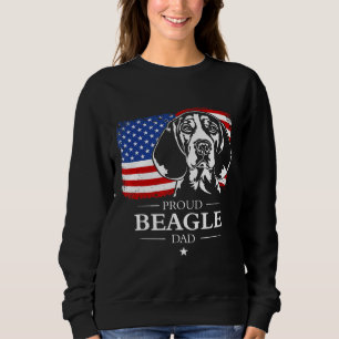 Moletom Mens Proud Beagle Pai Bandeira Americana Cão Patri
