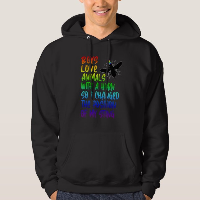 Moletom Mens Proud Gay Boys Pride LGBTQ Gay Beekeeper Rain (Frente)