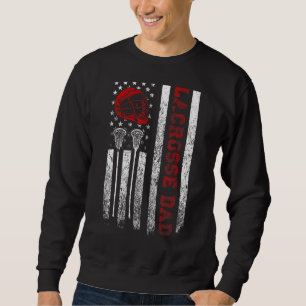Moletom Mens Proud Lacrosse Pai Bandeira Americana Legal U