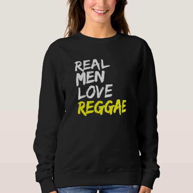 Moletom Mens Reggae Dizendo Rastafari Jamaica Real Men Lov (Frente)