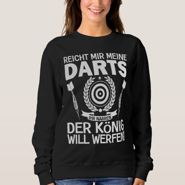 Moletom Mens Reich Mir Meine Darts Ihr Jester Der König Wi (Frente)
