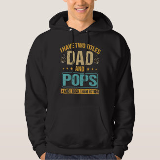 Moletom Mens Retro Eu Tenho Dois Títulos Pai E Pop E Roc
