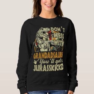 Moletom Mens Retro Grandad Rex Saurus Dia de os pais Chris