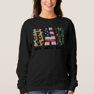 Moletom Mens Retro-Pai Man Myth Legend Patriotic Lettering