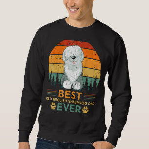Moletom Mens Retro Style Best English Sheepdog Pai Ever Fa