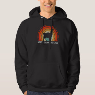 Moletom Mens Retro Style Vintage Melhor Pai Llama Alguma V