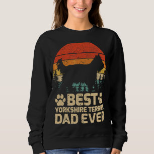 Moletom Mens Retro Vintage Best Yorkshire Terrier Pai Nunc