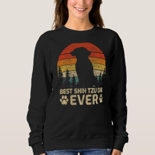 Moletom Mens Retro Vintage Melhor Pai Shih Tzu Nunca do Pa