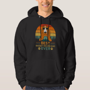 Moletom Mens Retro Vintage Sunset Best Basset Hound Fa