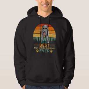 Moletom Mens Retro Vintage Sunset Melhor Pai De Wolfhound
