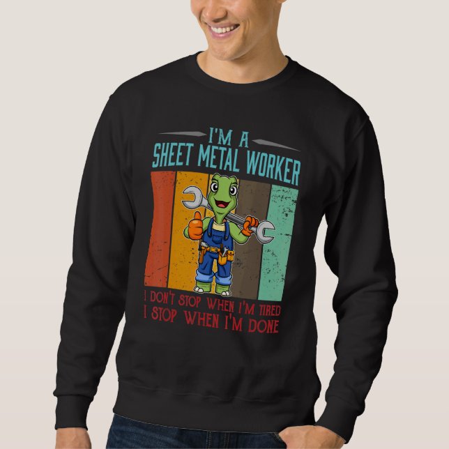 Moletom Mens Sheet Metal Worker Stop When I'm Done Locksmi (Frente)
