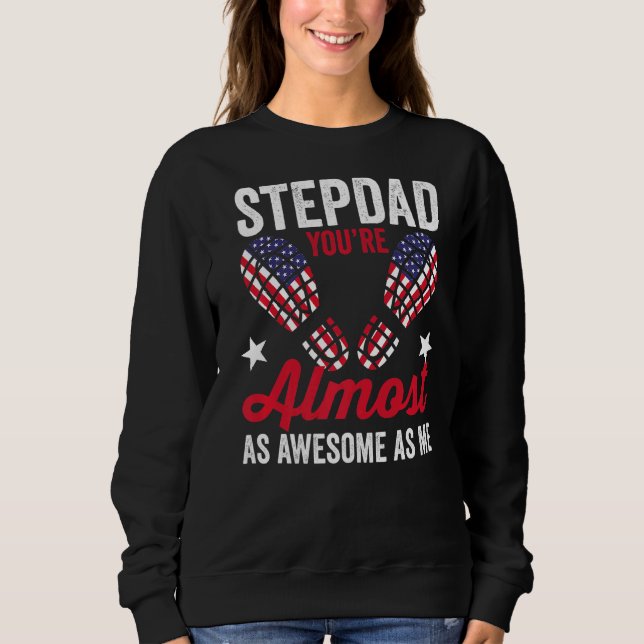 Moletom Mens Stepdad Você é quase como eu, American Flag B (Frente)