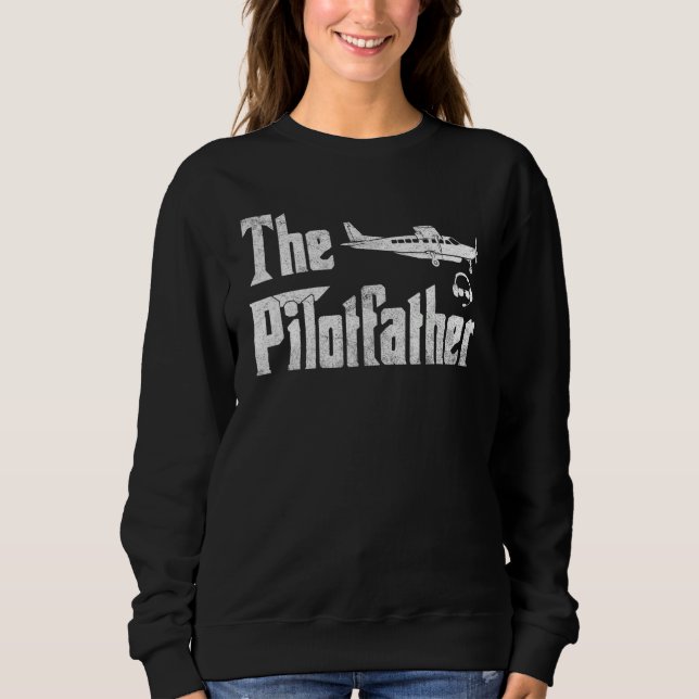 Moletom Mens The Pilotfather T-Shirt Funny Pilot Father Pi (Frente)