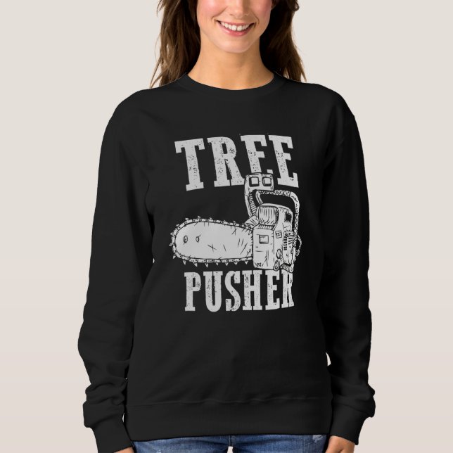 Moletom Mens Tree Pusher Chainsaw Logging Sawyer Lumberjac (Frente)