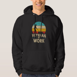 Moletom Mens Veteran No Trabalho, Mower Lawn